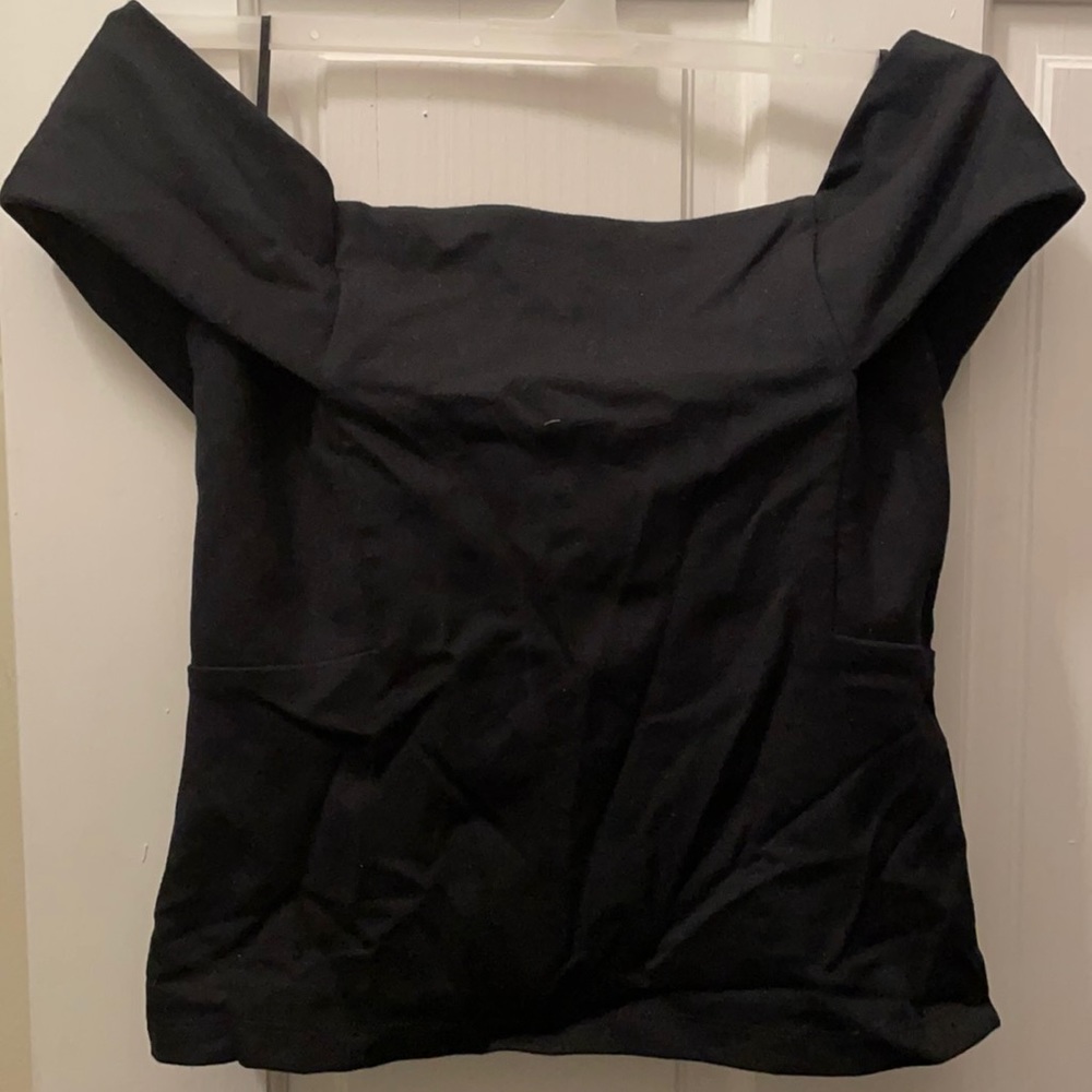 Anthropologie Black off the shoulder top